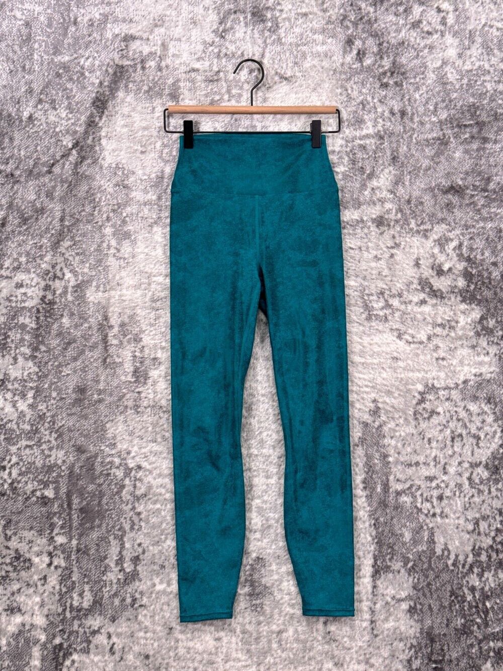 Carbon38 Leatherette Leggings XS Womens Dark Teal Blue 7/8 High Rise